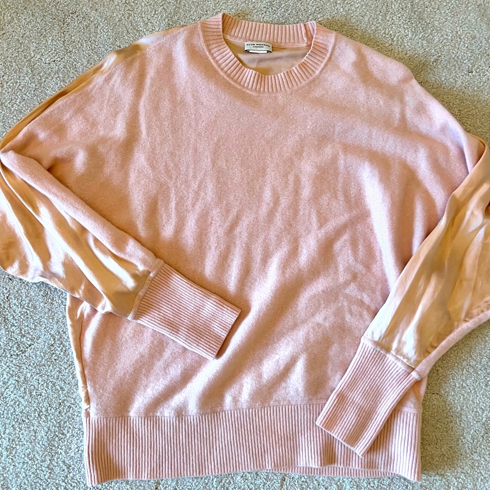 Light Pink cashmere silky back sweater